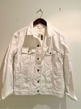 H&M Classic White Denim Trucker Jacket